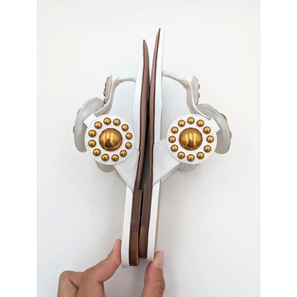 Veronica Beard Minari Beaded Circle Thong Sandals Women's Size US6M EU37 - Picture 6 of 10